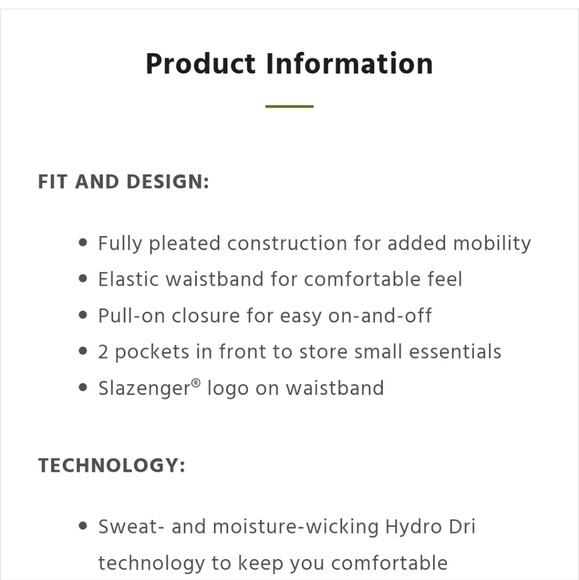 Slazenger Pleated Skirt with Built-in Shorts, Elastic Waistband, Size XXL - Picture 15 of 16